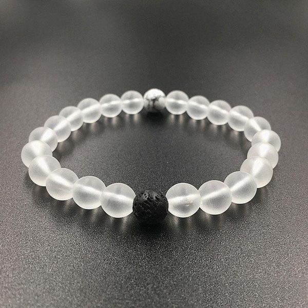 

mixed styles new men women's diffuser jewelry anti-fatigue buddha lava natural stone charm bracelets volcanic rock prayer beads, Black