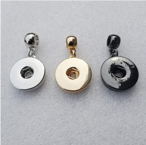 

whoolesale 30pcs/lot 3colors diy interchangeable snap button base findings metal button charms pendants fit 18mm snap jewelry yyns216, Bronze;silver