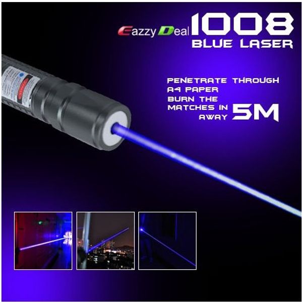 Neue High Power 1000m 405nm Mächtige lila-blaue violette Laser-Pointers SOS Lazer Taschenlampenjagdunterricht, kostenloser Versand