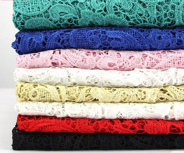 

2019 charming high-quality 8-color 3d-soluble african lace fabric venice high dimensional flower embroidery hollow profile dress child 1181, White;gold