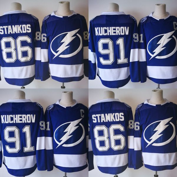 

86 Nikita Kucherov 91 Steven Stamkos Jerseys 2017-2018 Season Tampa Bay Lightning Hockey Jerseys Stitched New Jersey Free Shipping