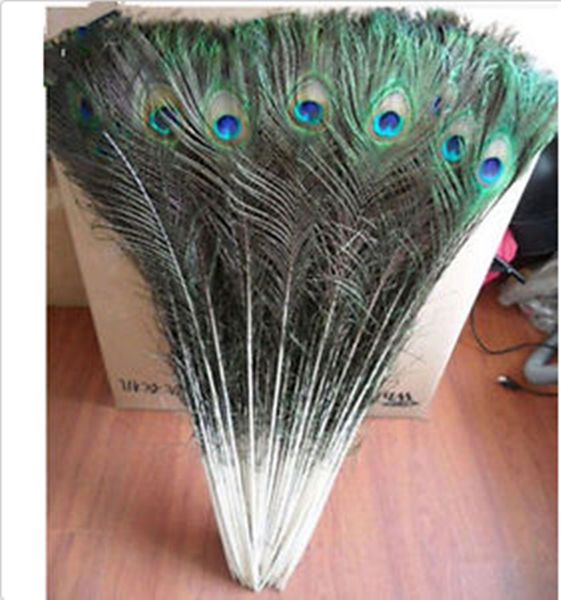 

whole 100pcs/lot 10-44inch/25-110cm beautiful natural peacock feathers eyes for diy clothes decoration wedding2840