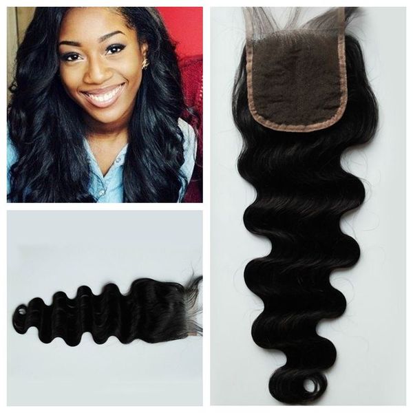

human hair lace closure no mix,full hand tied lace frontal closure 4*4 closure g-easy hair, Black;brown