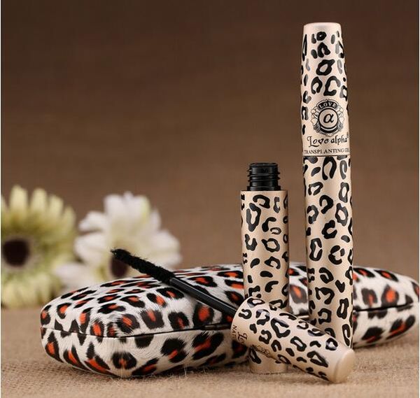 

brand black waterproof love alpha mascara natural fiber double leopard extension lashes makeup longest eyelashes mascara cosmetics