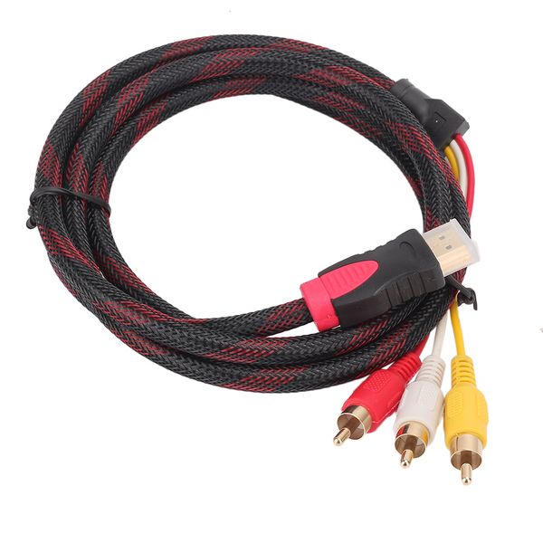 

Высокое качество 5ft HDMI мужчин и 3 RCA видео аудио AV кабель шнур адаптер для ТВ HDTV DVD 108