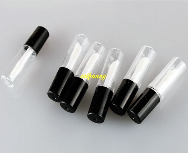 

100pcs/lot 2ml empty plastic lip gloss tube 2cc small lipstick tube sample bottle cosmetic container