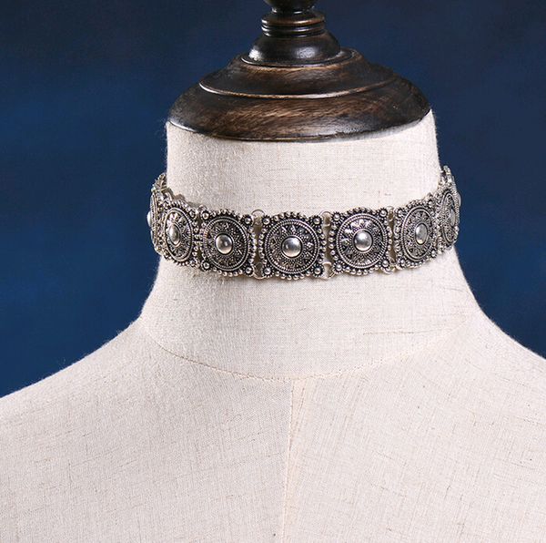 Мода ювелирные изделия Bohemian Choker Стиль Воротник Ожерелье для женщин Европы выкроить моделей и конструкций Ограничители Китай Оптовая Горячий продавать