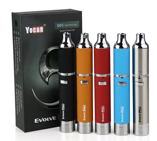 

Новый Yocan Evolve Plus комплекты с 1100mAh батареи воск Vape ручка кварц двойной катушки обновленная версия YOCAN EVOLVE-D воск испаритель комплекты