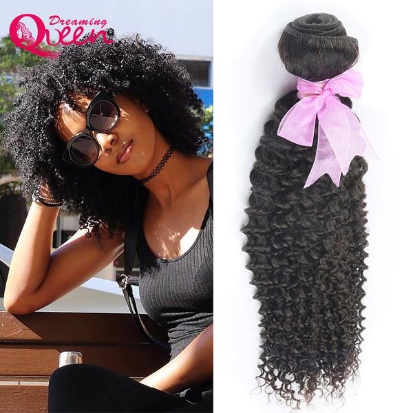 

100% brazilian virgin human hair extensions weaves kinky curly hair wefts malaysian unprocessed hair bundles double weft 3pcs 8a, Black