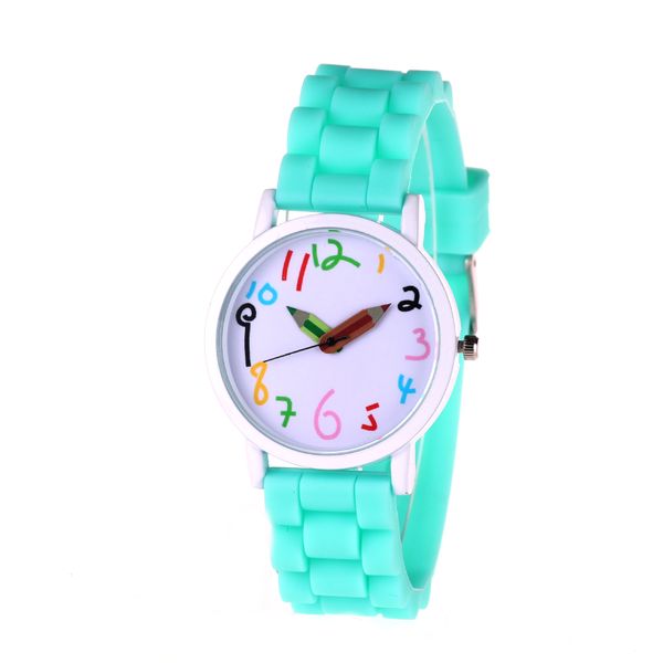 

Женева искусственная кожа часы популярные простой моды большой циферблат силико