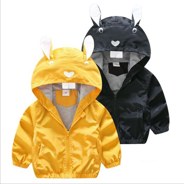 

kids windbreaker coat boys animal cartoon hoodies baby long sleeve jacket outwear garment sweatshirts jumper baby kids clothing b2709, Black