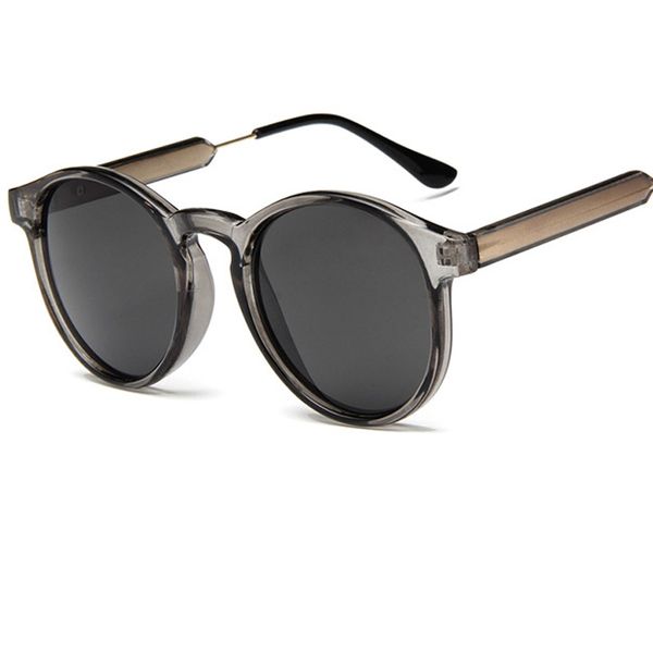 

2017 new round glasses candy color fashion women sunglasses transparent frame sun glasses men anti-uv lentes de sol hombre y58, White;black