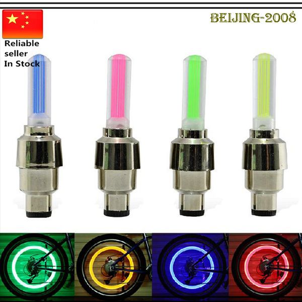 

led flash light bike wheel lights tyre wheel valve cap light bicycle motorcycle car wheel light tyre aluminium material led car night light