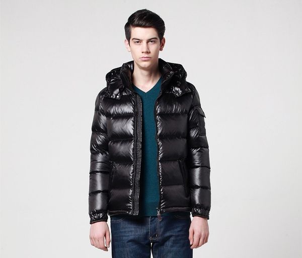 

france classic brand men women casual down jacket mayadown coats mens outdoor warm feather dress man winter coat jackets outwear, Black