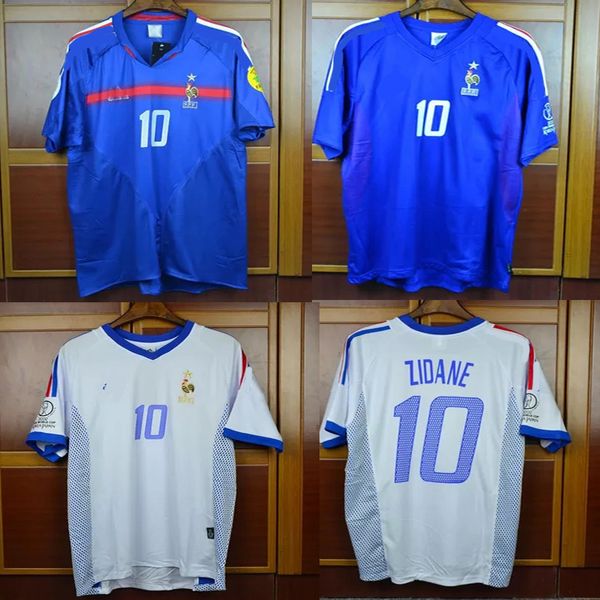 

2004 Euro Retro Soccer Jerseys Zidane Trezeguet Henry 2002 World Cup Zidane Classic Vintage 02 04 Football Shirts