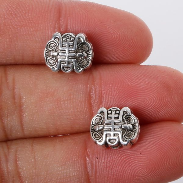 

new 5pcs 10x11mm zinc alloy antique silver "shou" diy charms pendants jewelry making diy, Bronze;silver