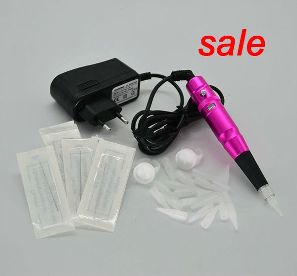 

permanent makeup pen 5 colors eyebrow tattoo makeup pen rotary tattoo machine kit with makeup needles needles cup ing