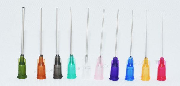 

wholesale 14g-27g w/iso standard dispensing needles pp luer lock hub 1.5 inch tubing length precision s.s