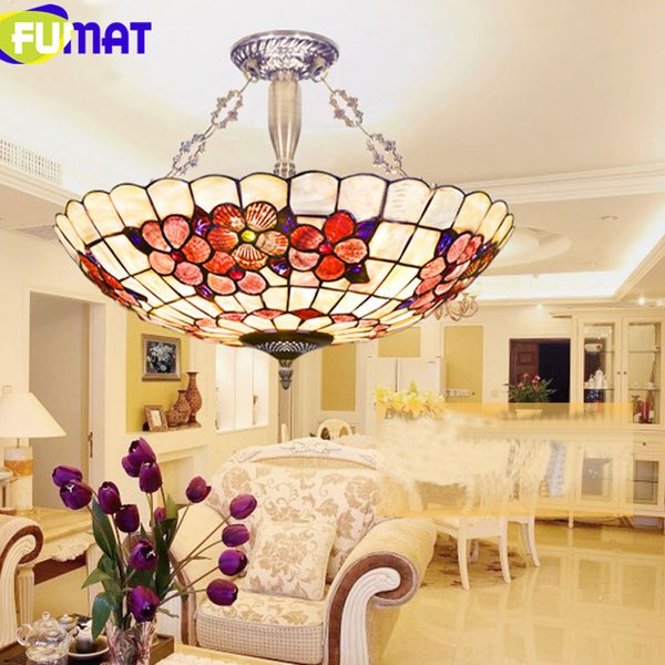 Fumat 12 16 21 Inch Peony Shell Pendant Light Bedroom Living Room