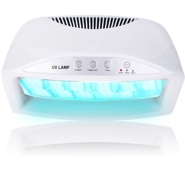 2 mão 54w uv lâmpada secador de unhas com ventilador e temporizador máquina elétrica para cura unha gel ferramenta ferramenta uv lâmpada para pregos