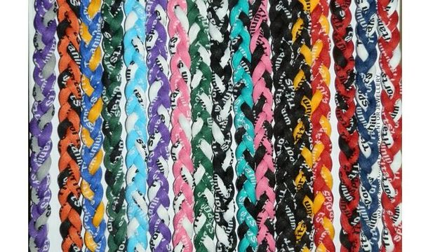 

for vivian 3 ropes tornado braided teams titanium necklace baseball football many colors size 18" 20" 22", Silver