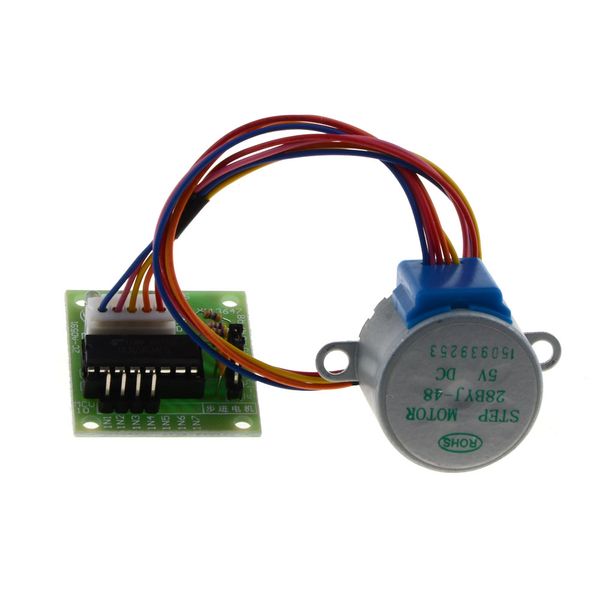 5V Schrittmotor 28BYJ-48 Antriebstestmodulplatine ULN2003 5 Leitung 4 Phase B00301