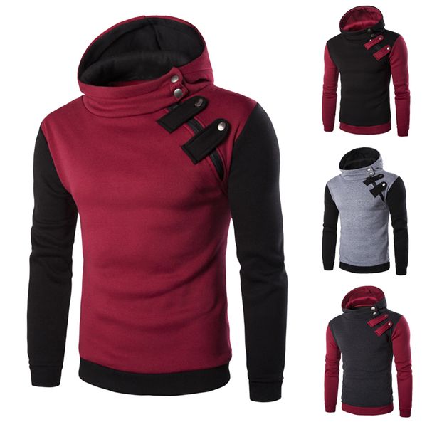 

Men Casual Winter Slim Hoodie Sweatshirt Hooded Pullover Coat Outwear Tops Good Quality Full Sleeves Male Warm Fit Sweatshirt