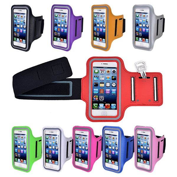 Armband Spor Kılıf iphone 12 Pro Max 11 Su Geçirmez Spor Koşu Egzersiz Tutucu Yumuşak Kılıfı Kol Bandı Çanta Kapak Samsung Evrensel Telefon Için Kapak