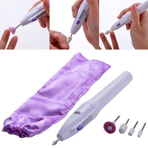 Top Quality 5 Bit Styles Trapano elettrico Nail Art Tips Buffer Manicure Pedicure File Grooming Tool Spedizione gratuita