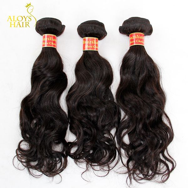 

brazilian natural wave virgin hair 3pcs lot grade 7a unprocessed brazilian water wave human hair weaves bundles natural color tangle free, Black