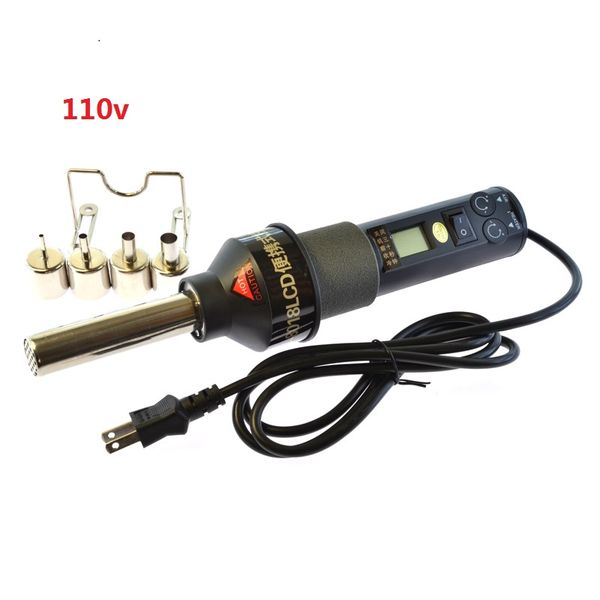 

ac 110v 450 degree celsius portable lcd soldering station air gun t03045