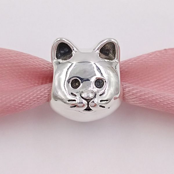 

Аутентичные 925 серебряные шарики Curious Cat Шарм Подходит Pandora Европейский стиль ювел