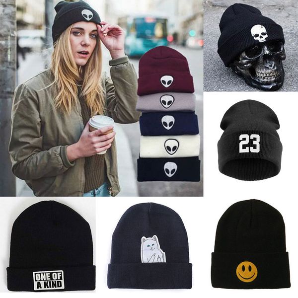 

hot sale mask caps мода зима спорт череп улыбайтесь шапочки вскользь skullies трикотажные hip hop шляпы, Blue;gray