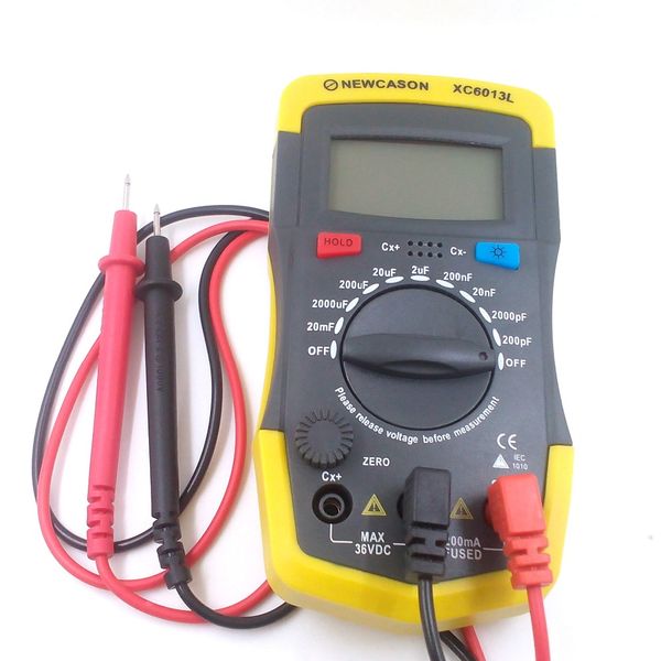 

wholesale-lcd digtital meter xc6013l capacitance capacitor tester mf uf circuit gauge capacitance meter tester