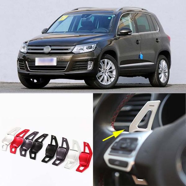 

2pcs brand new alloy add-on steering wheel aluminum shift paddle shifter extension for vw tiguan ing