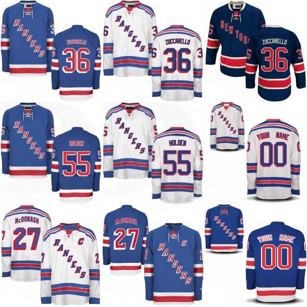 

mens new york rangers custom jersey 36 mats zuccarello 55 nick holden 47 steven kampfer 27 ryan mcdonagh stiched hockey jerseys, Black;red