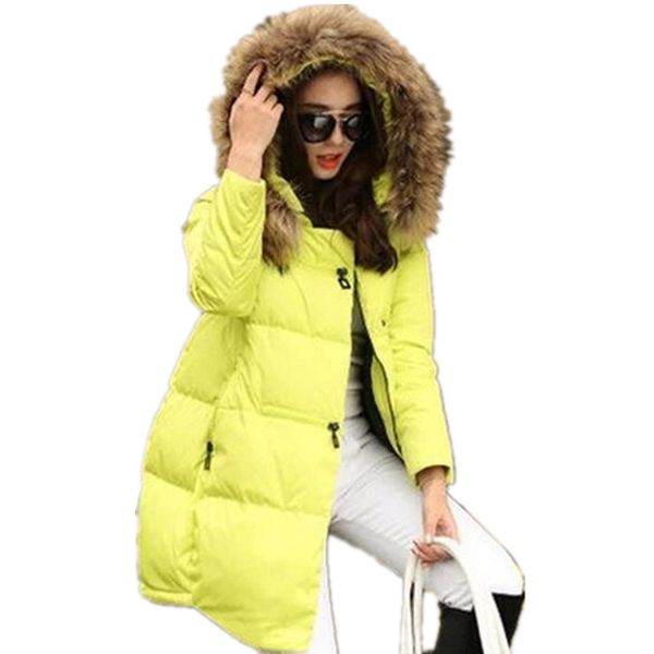 

wholesale- new coats & jackets hooded winter jacket women fur collar winter coat women zipper parkas female winter outwear plus size s-5xl, Black