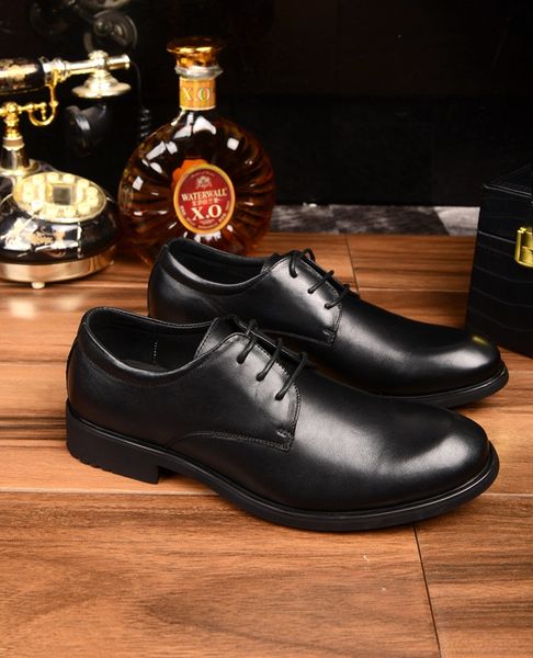 

Black full leather work dinner man 2017 new