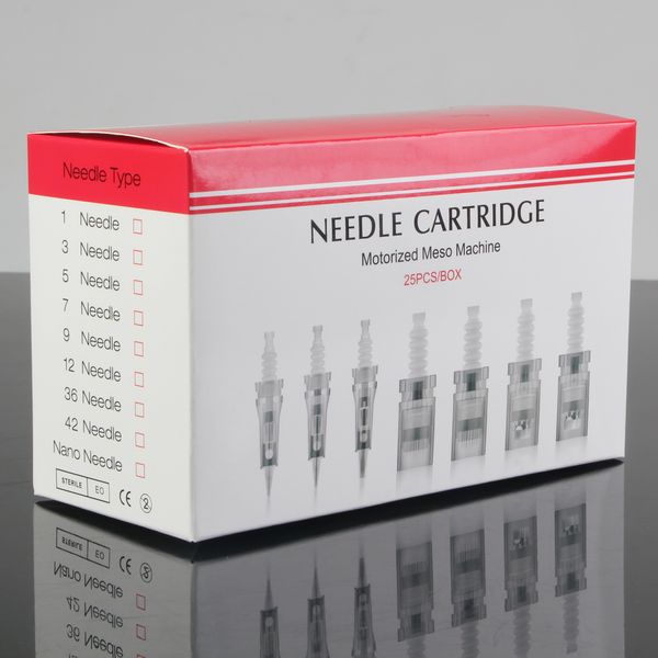 

50pcs needle cartridge 1 to 42 pins nano needles for mym derma pen and dr.pen microneedle pen meso electric derma pen rechargeable needle