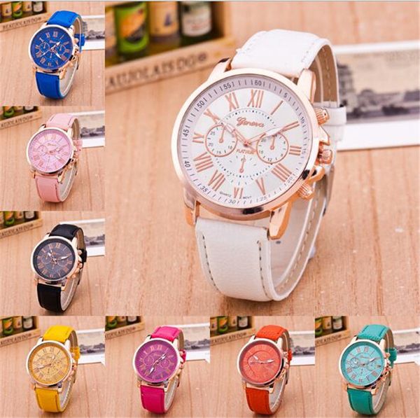 

Женева часы римские цифры спортивные часы кожезаменитель кварц изысканный наруч