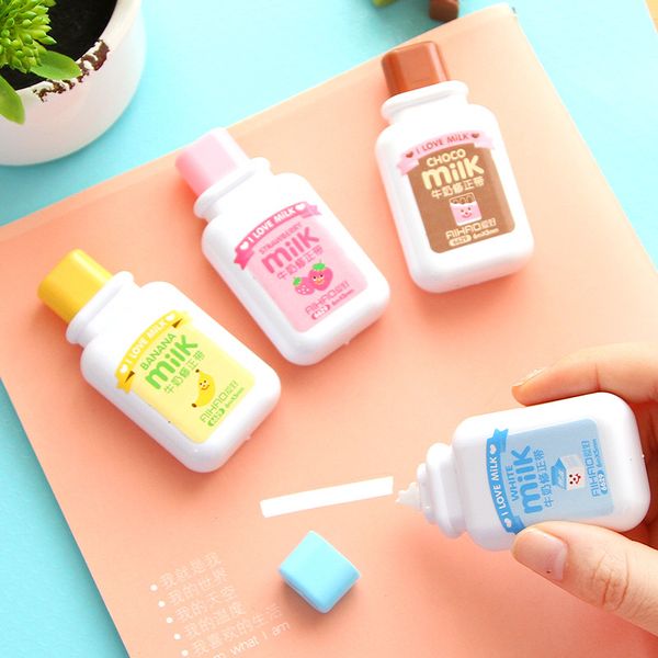 

wholesale-milk bottle correction tapes kawaii stationery office accessories school supply material escolar papeleria f847