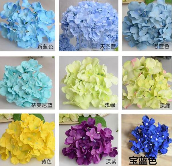 

новые приходят роскошные искусственные гортензии цветок с цветочным стержнем diy шелковые гортензии аксессуар для дома свадебные украшения