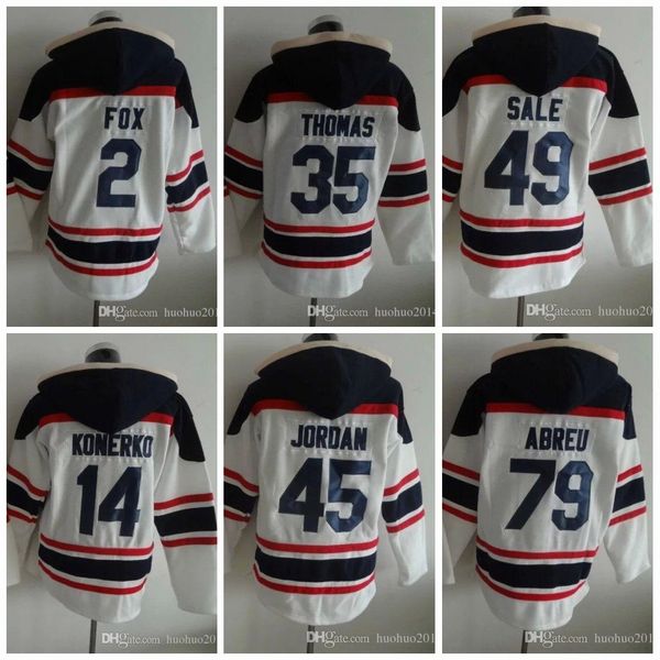 

2017 Baseball Hoodies #45 Michael JD 2 Nellie Fox 35 Frank Thomas Chris Sale Jose Abreu 14 Konerko Hoodie Jerseys