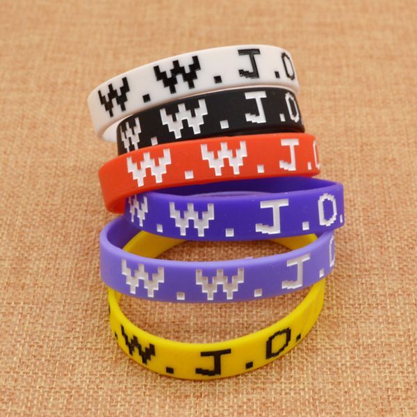 

wholesale-what would jesus do silicone wristband bracelet wwjd power jewelry unisex, White