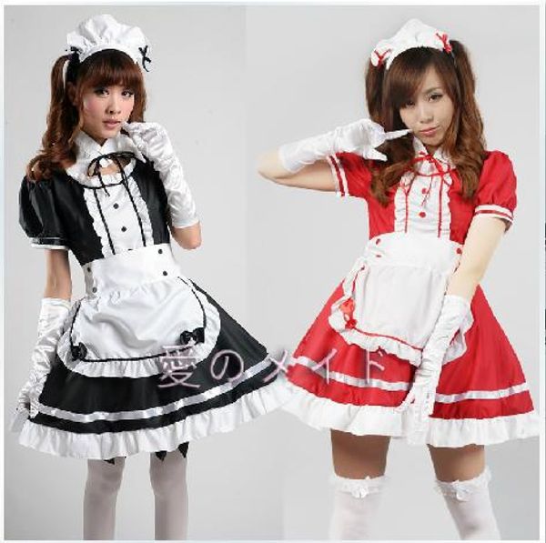 

wholesale-japanese hatsune miku halloween costume cute black ruffle lolita maid outfit cosplay fancy dress