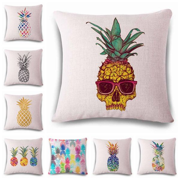 Flamingo Customized Cushion Covers Pineapple Flower Skull Custom