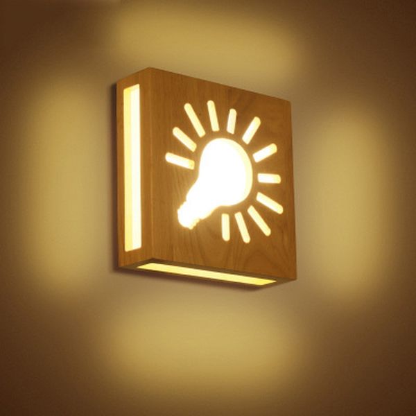 2017 Modern Led Square Lighting Tree Wood Wall Lamps Lights ... 2017 Modern Led Square Lighting Tree Wood Wall Lamps Lights ...