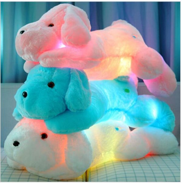 

colorful led flash light cute dog doll 50cm plush stuffed toys dog gift for children christmas gift stuffed & plush toy