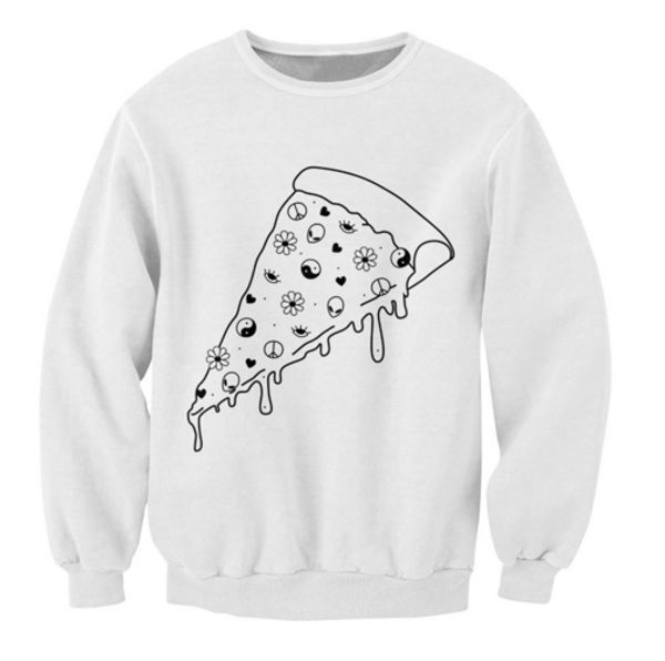 

wholesale-2016 s-3xl creative 3d print hoodies men pizza sweatshirt pullover fashion men sportswear casual sportsman wear moletom, Black