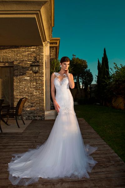 

Deep V Neck Bridal Gown 2019 Latest Elegant Appliques Wedding Gown Sexy backless Mermaid Wedding Dresses Court Train Vestido De Noiva